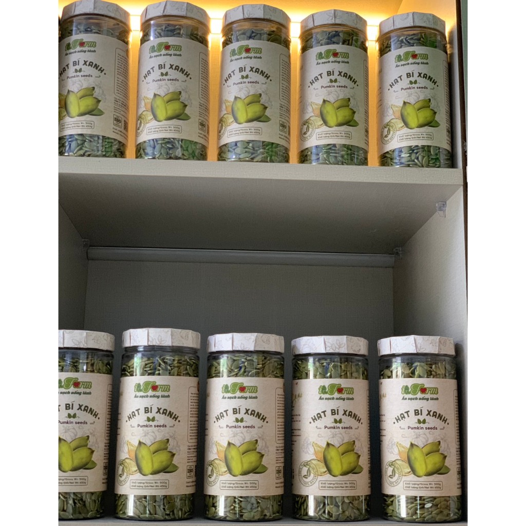 Nhân Hạt Bí Xanh IIFARM Hũ 500G, siêu rẻ, siêu tiện lợi