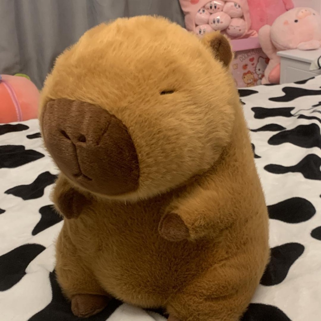 Gấu bông Capybara Balo Rùa siêu mềm Búp Bê Nhồi Bông RápCapybara Mềm Mại Đáng Yêu, Gấu Bông Mô Phỏng Capybara