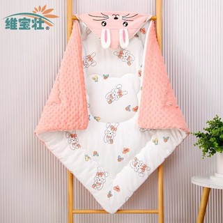 Chăn ủ cho bé sơ sinh chất liệu cotton chần bông hạt đậu siêu dày dặn