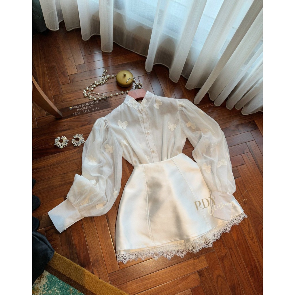 SET ÁO VÀ CHÂN VÁY PHỐI REN XINH
