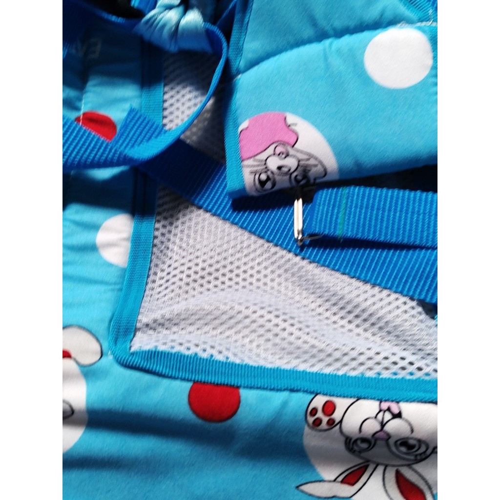 Áo vải, miếng lót thay thế cho ghế ăn bột, xe 2 nhún loại thường ngang 40 - dài 82cm màu ngọc / đỏ / hồng kèm mùng