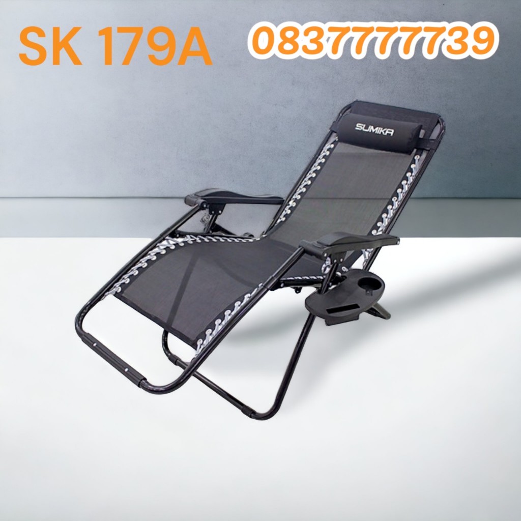 Ghế xếp thư giãn Sumika 179A (Khóa thép, khung ghế tròn)