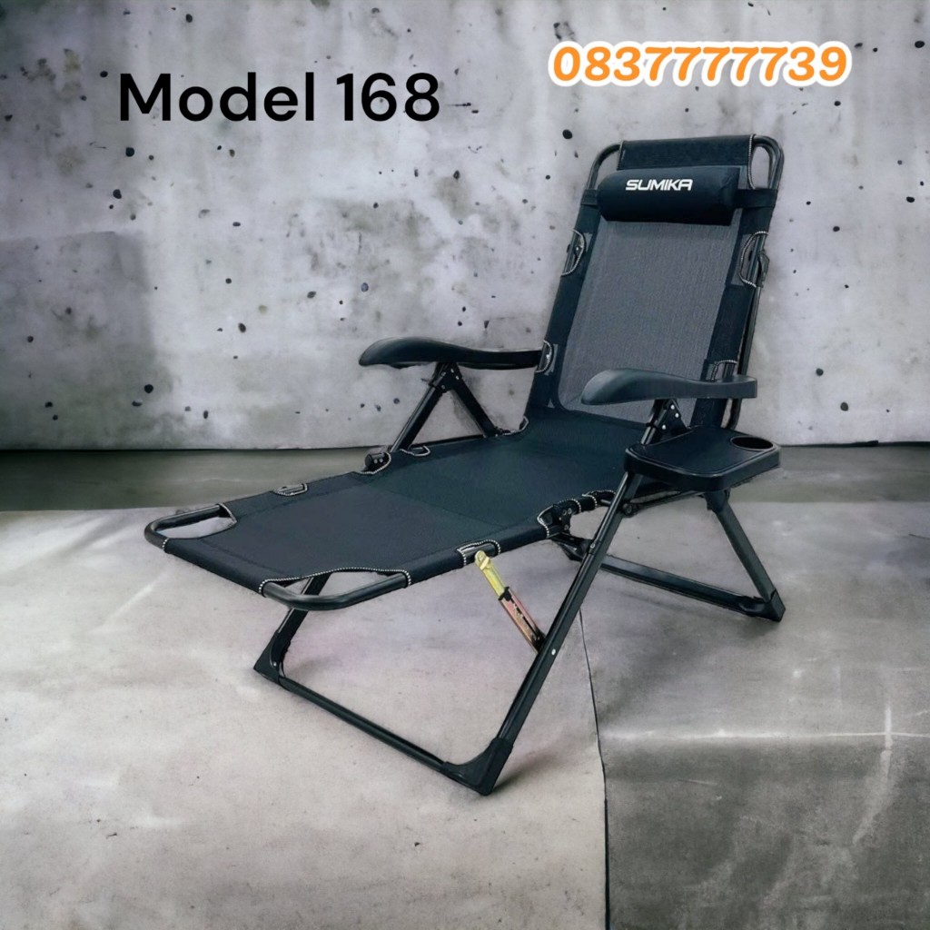 Ghế xếp thư giãn ✔️Sumika 168✔️ (có ngã thành giường, tải trọng 300kg)