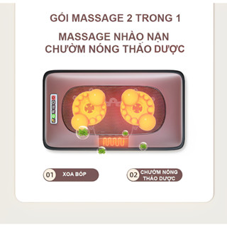 Thảm Massage toàn thân kèm đệm massage chân 12 điểm, nệm ghế mát xa rung