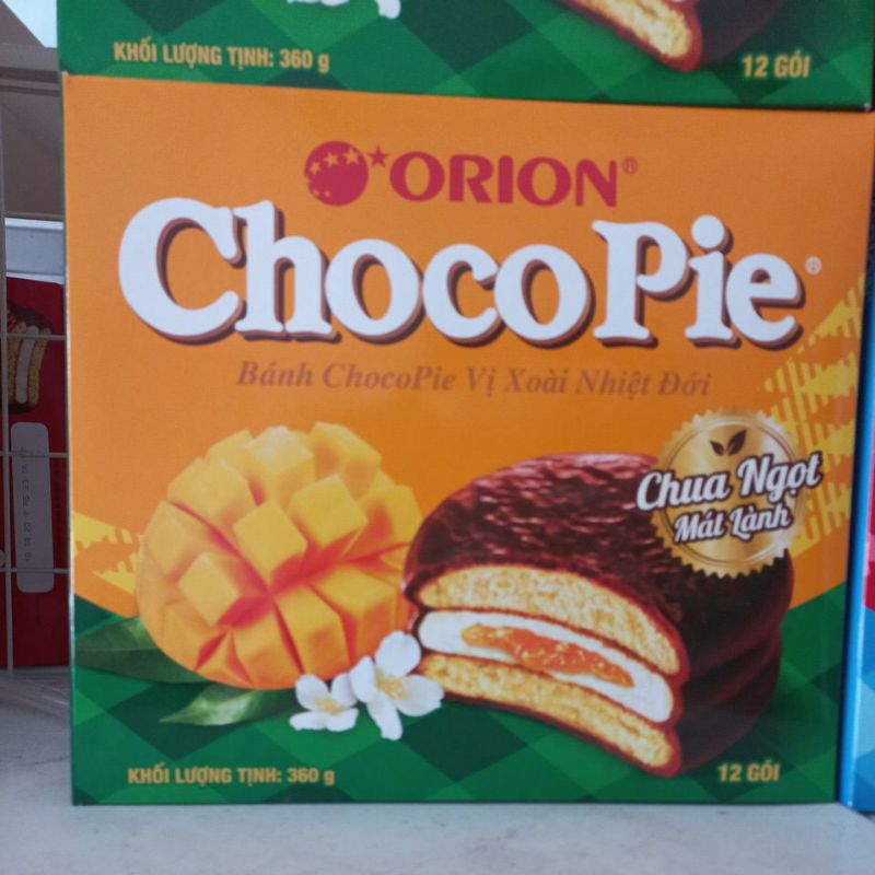 BÁNH Chocopie  tình12,20 gói/ 396g, vị xoài, vị mâm sôi việt quất 360g