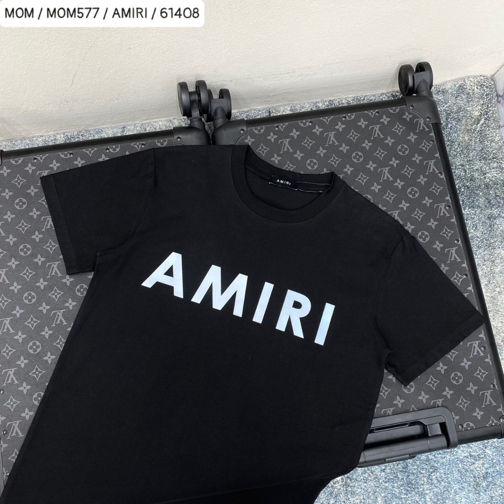 Áo thun nam nữ AMĨRI họa tiết in đơn giản siêu đẹp - áo phông cotton co dãn đẹp