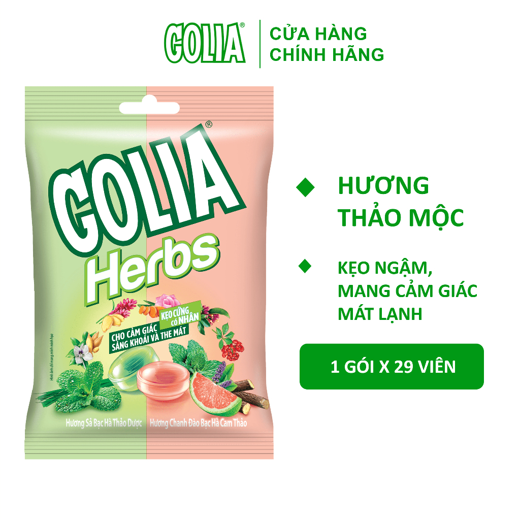 Kẹo nhân syrô Golia Activ Plus (Dạng Gói)