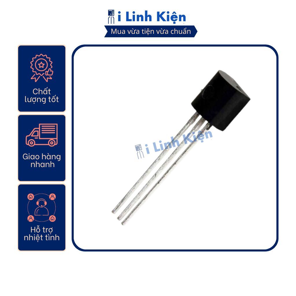 Transistor S8050 0.5A 40V chân cắm túi 10 con.