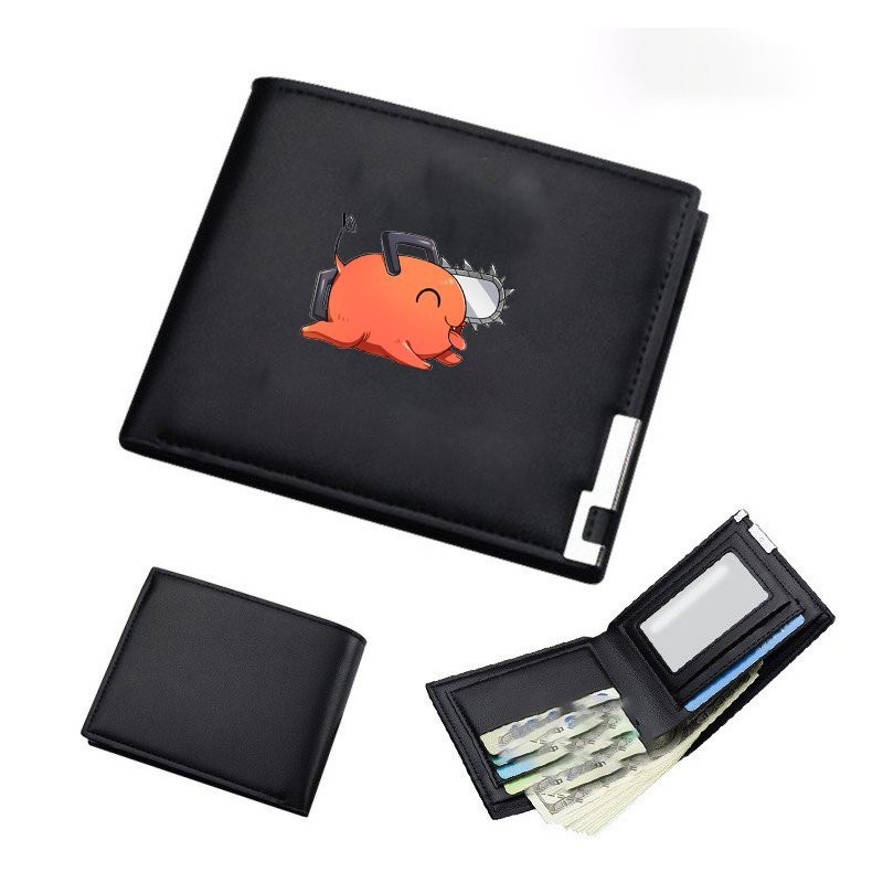 Ví Da cầm tay nam nữ in hình CHAINSAW-MAN Thợ Săn Quỷ Người Cưa tiện lợi anime chibi