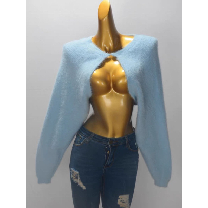 Áo cardigan lông thỏ co giãn 3 màu freesize