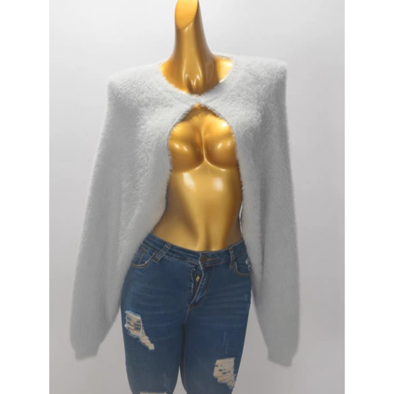 Áo cardigan lông thỏ co giãn 3 màu freesize