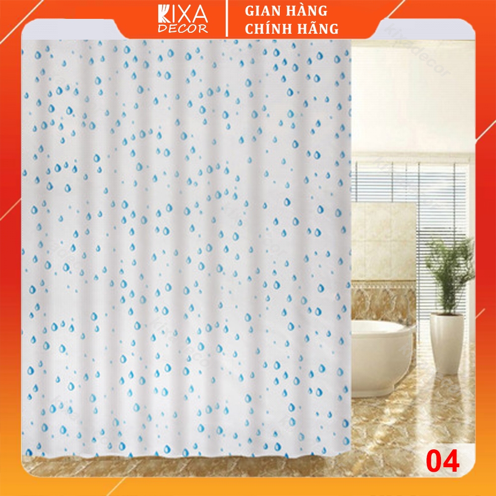 Rèm che nhà tắm KIXA DECOR, họa tiết đa dạng, CHỐNG NƯỚC