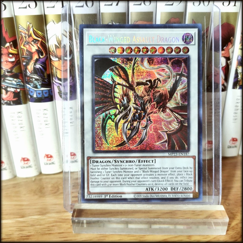 Thẻ bài Yugioh Chính Hãng Black-Winged Assault Dragon – Prismatic Secret Rare