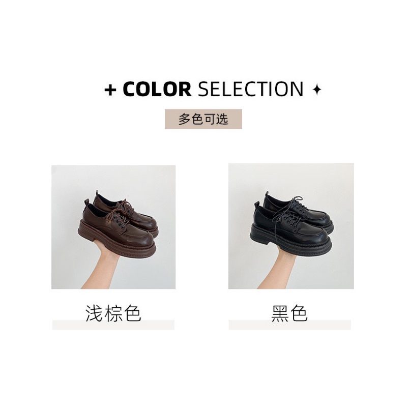 Giày Oxford buộc dây nữ sinh phong cách Hàn Quốc