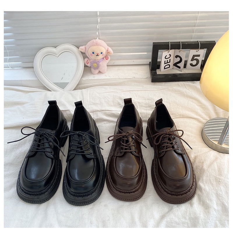 Giày Oxford buộc dây nữ sinh phong cách Hàn Quốc