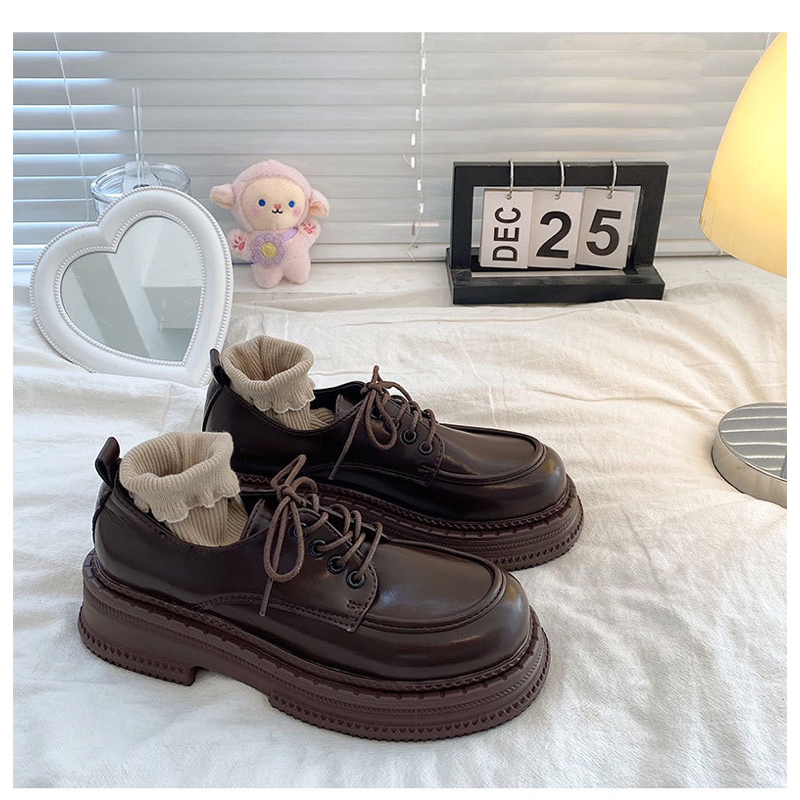 Giày Oxford buộc dây nữ sinh phong cách Hàn Quốc