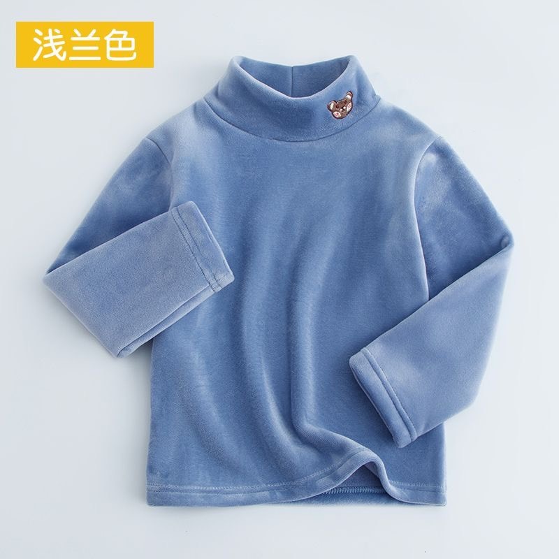 Áo giữ nhiệt cổ 3 phân, thu đông dài tay bé trai bé gái, bé trai Pure Born T-46