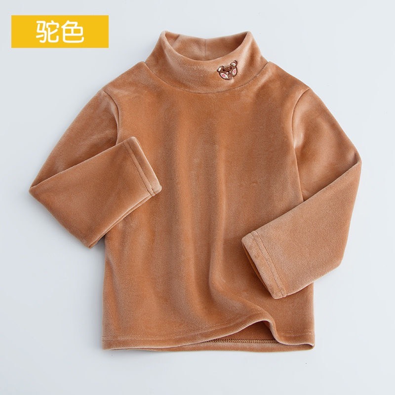 Áo giữ nhiệt cổ 3 phân, thu đông dài tay bé trai bé gái, bé trai Pure Born T-46