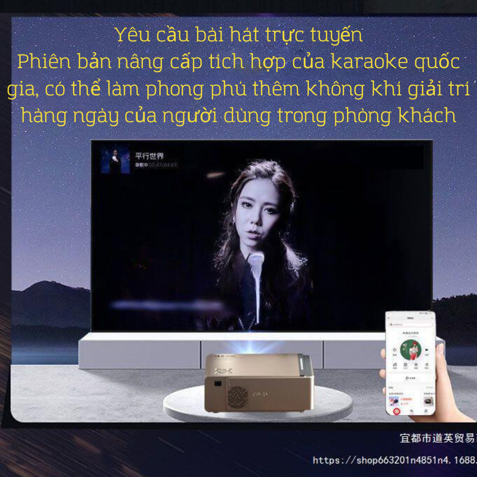 Máy Chiếu Mini Tự Động Lấy Nét KAW K860 Chính Hãng Giá Rẻ Cho Văn Phòng Gia Đình Trường Học