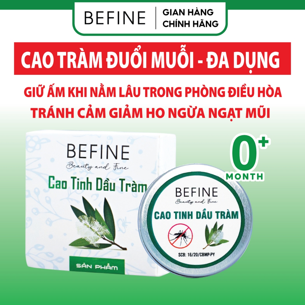 Cao tinh dầu tràm Befine - cao giữ ấm, giảm mẩn ngứa