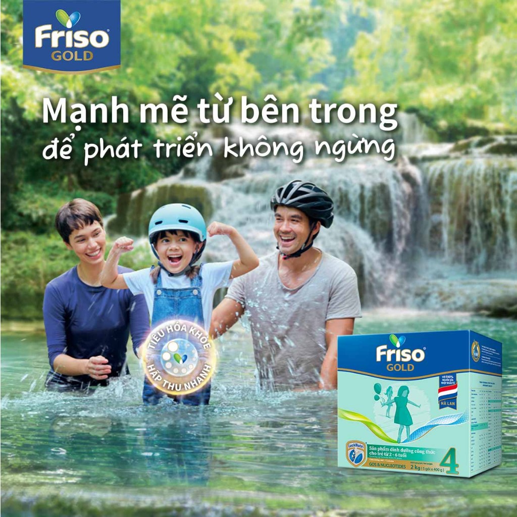 [Tặng Bình Nước Giữ Nhiệt 500ml] Sữa Bột Friso Gold 4 Hộp Giấy 2kg