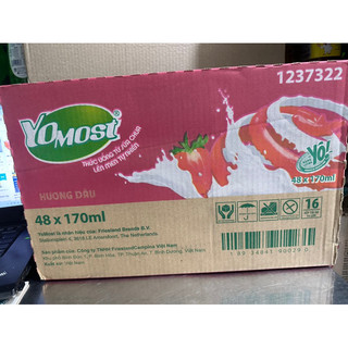 Combo 4hop sữa chua uống yomost huong dau 170ml
