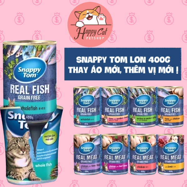 Pate Snappy Tom Lon 400Gr Siêu Thịt Cá Cho Mèo