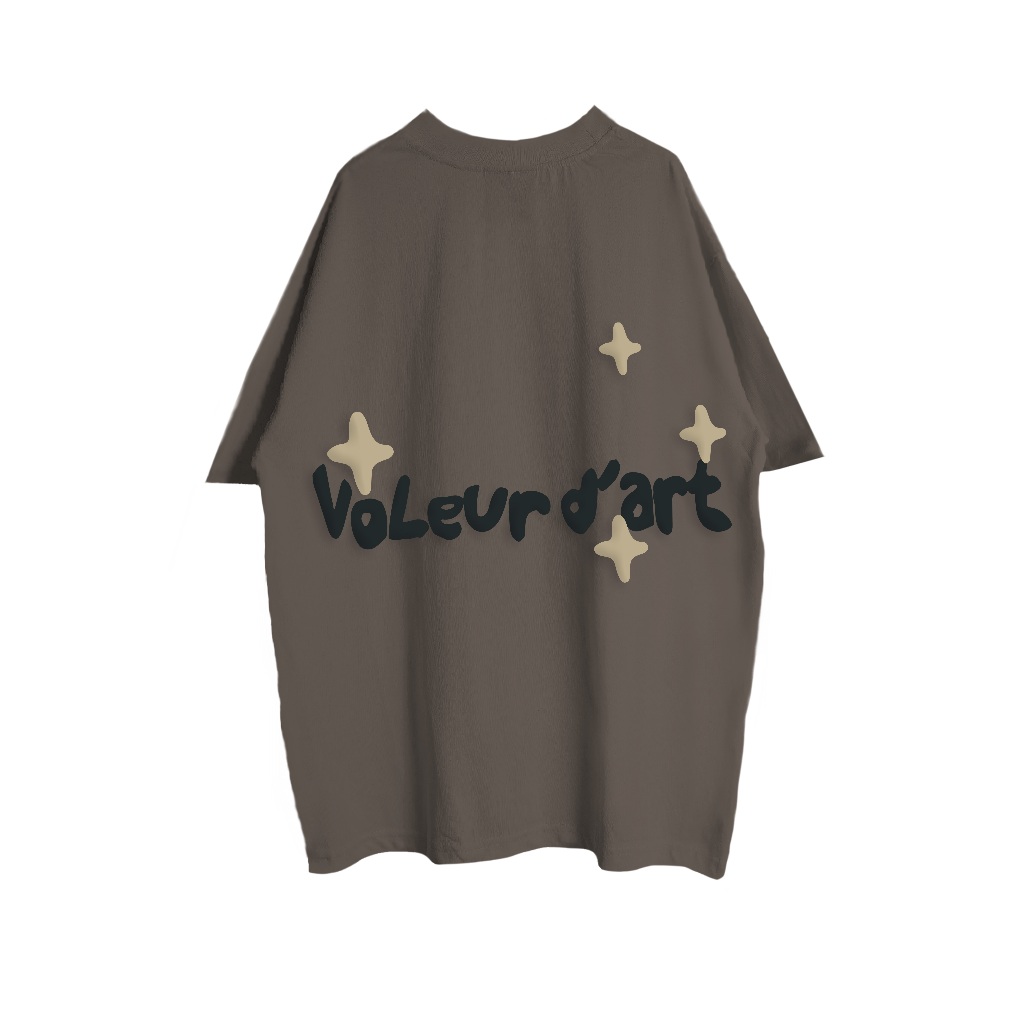 Áo thun Unisex VOLEUR - SHADOW ENERGY TRUEBLUE-TAUPE, vải thun 2 chiều 99% cotton 250gsm