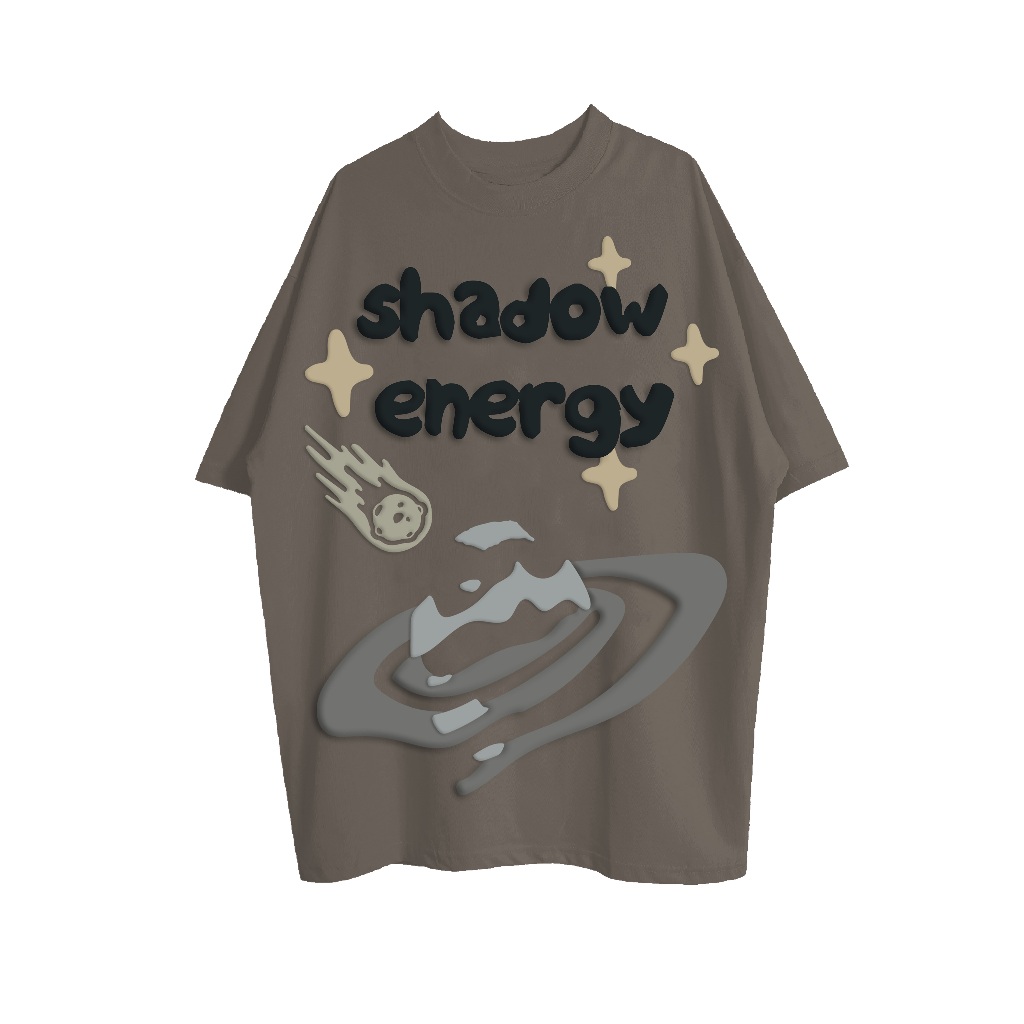 Áo thun Unisex VOLEUR - SHADOW ENERGY TRUEBLUE-TAUPE, vải thun 2 chiều 99% cotton 250gsm