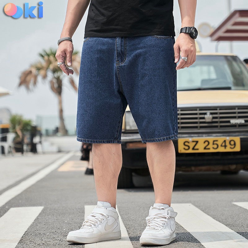 Quần Ngố Nam Ooki Quần Short Đùi Jean Nam Ngắn Cotton 3 Màu Dáng Suông Rộng