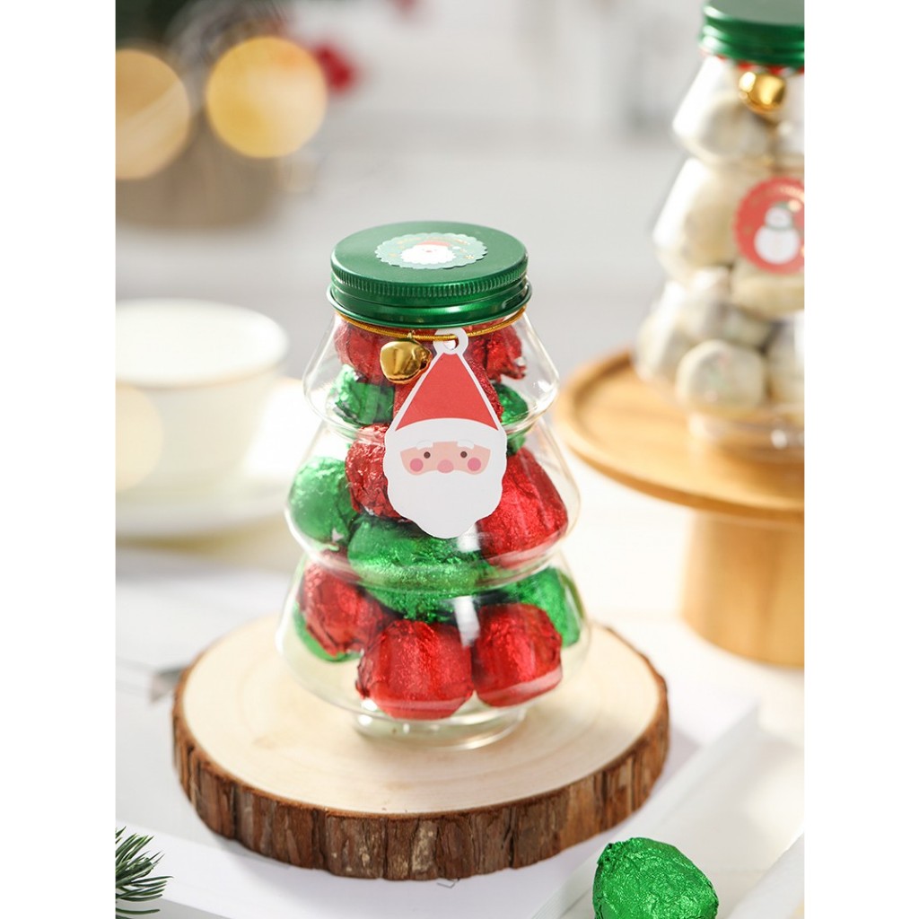 Hộp đựng bánh kẹo CÂY THÔNG tặng kèm decor Noel