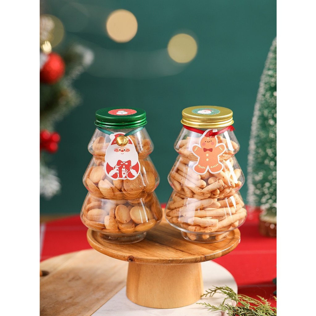 Hộp đựng bánh kẹo CÂY THÔNG tặng kèm decor Noel