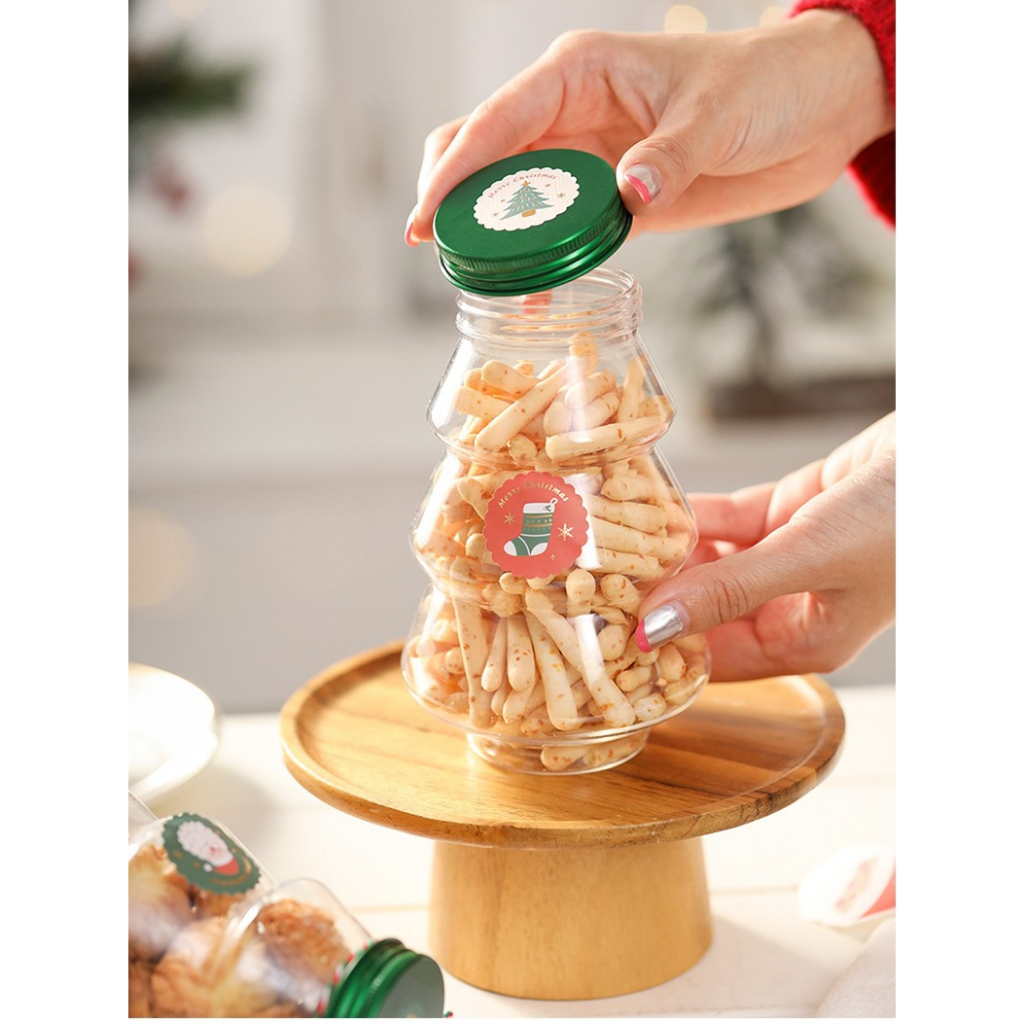 Hộp đựng bánh kẹo CÂY THÔNG tặng kèm decor Noel