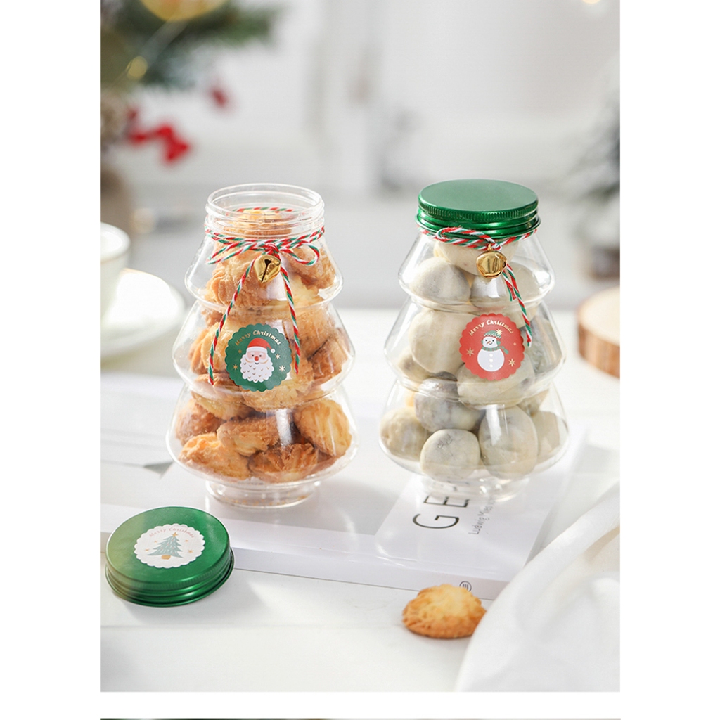 Hộp đựng bánh kẹo CÂY THÔNG tặng kèm decor Noel