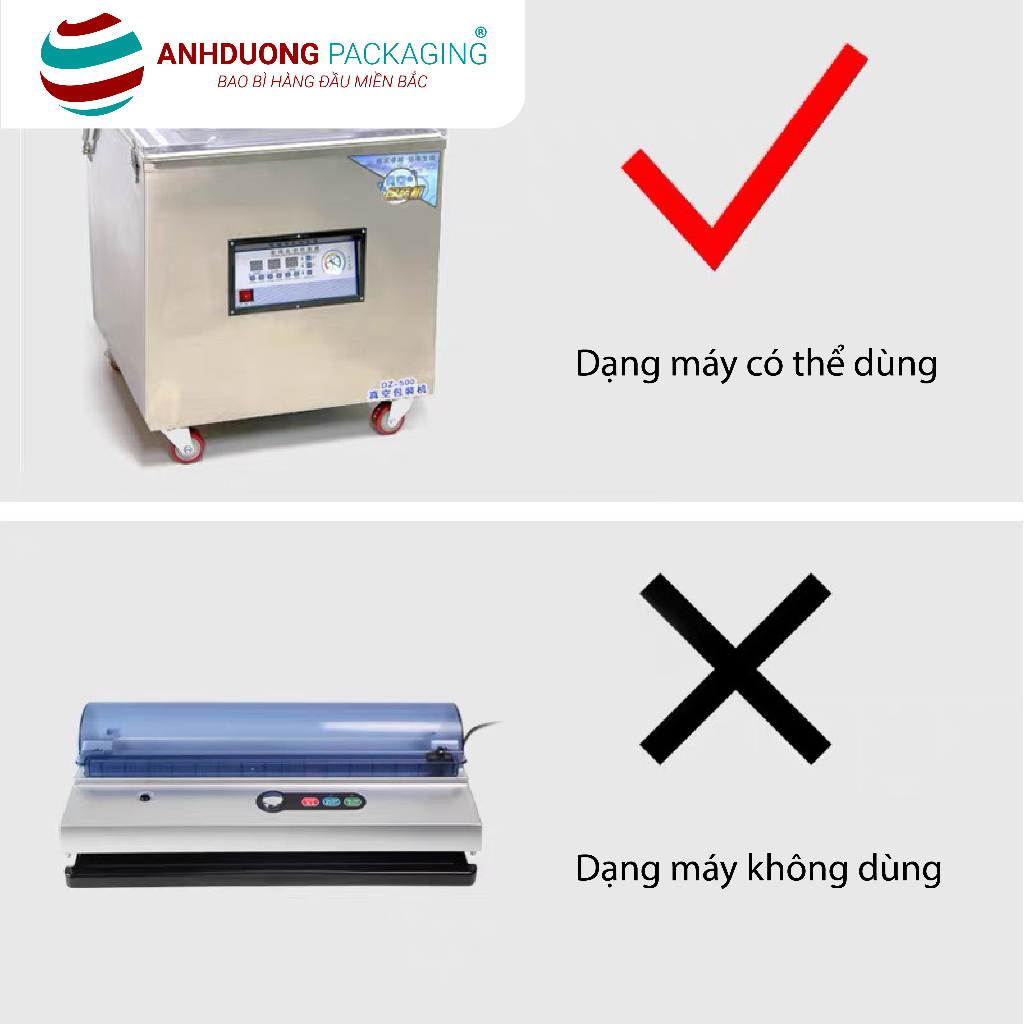 Túi hút chân không thực phẩm đủ kích cỡ 500GR 1KG