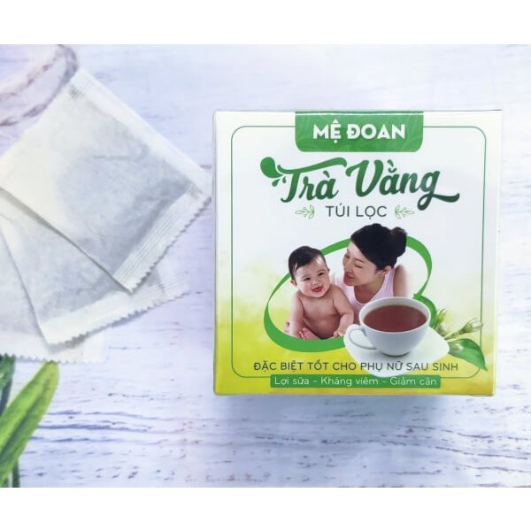 Trà vằng túi lọc Mệ Đoan lợi sữa giảm cân mẹ sau sinh hộp 150g