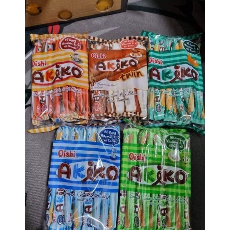 BÁNH SNACK QUE CÓ NHÂN AKIKO GÓI 160GR 20QUE