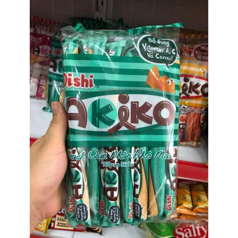 BÁNH SNACK QUE CÓ NHÂN AKIKO GÓI 160GR 20QUE