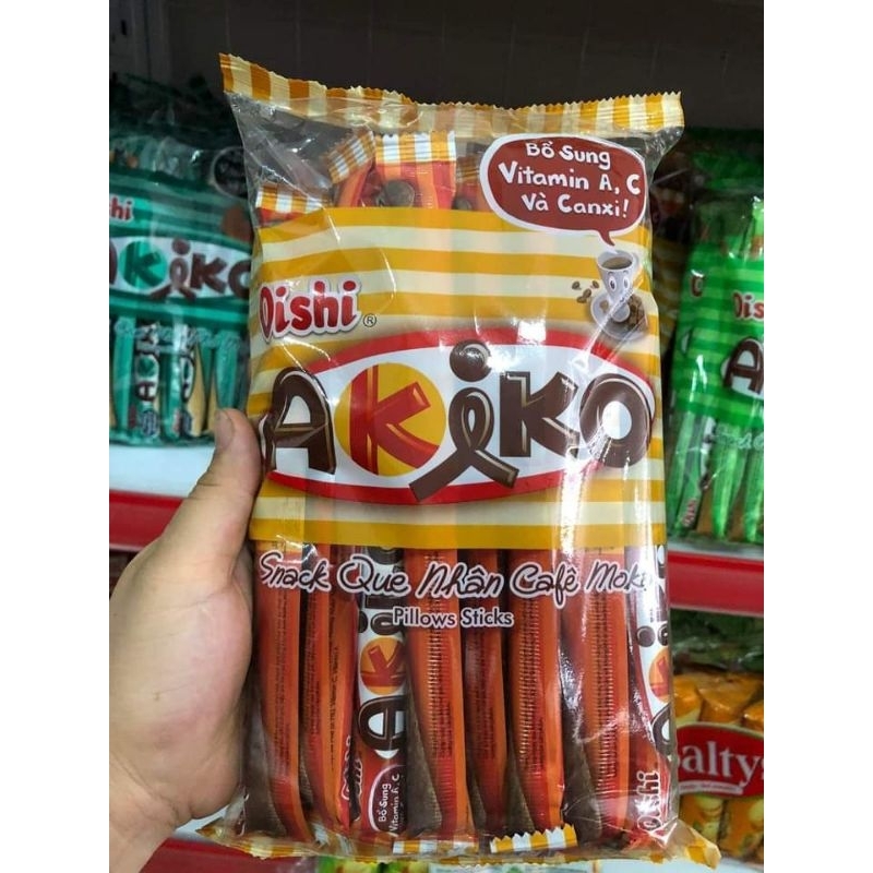 BÁNH SNACK QUE CÓ NHÂN AKIKO GÓI 160GR 20QUE