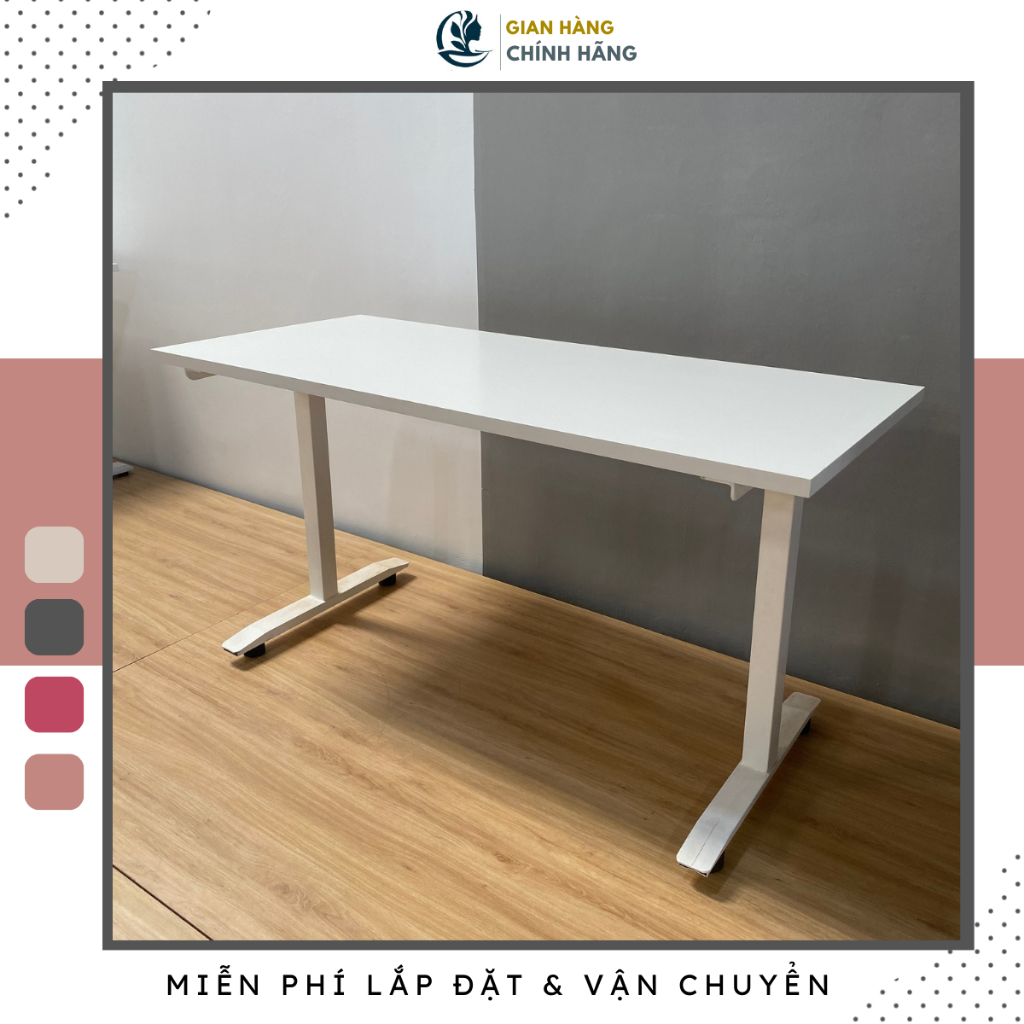 Bàn ikea chân sắt Goodluck dùng làm bàn đa năng  bàn decor phù hợp mọi không gian FreeshipHCM GLBIT03