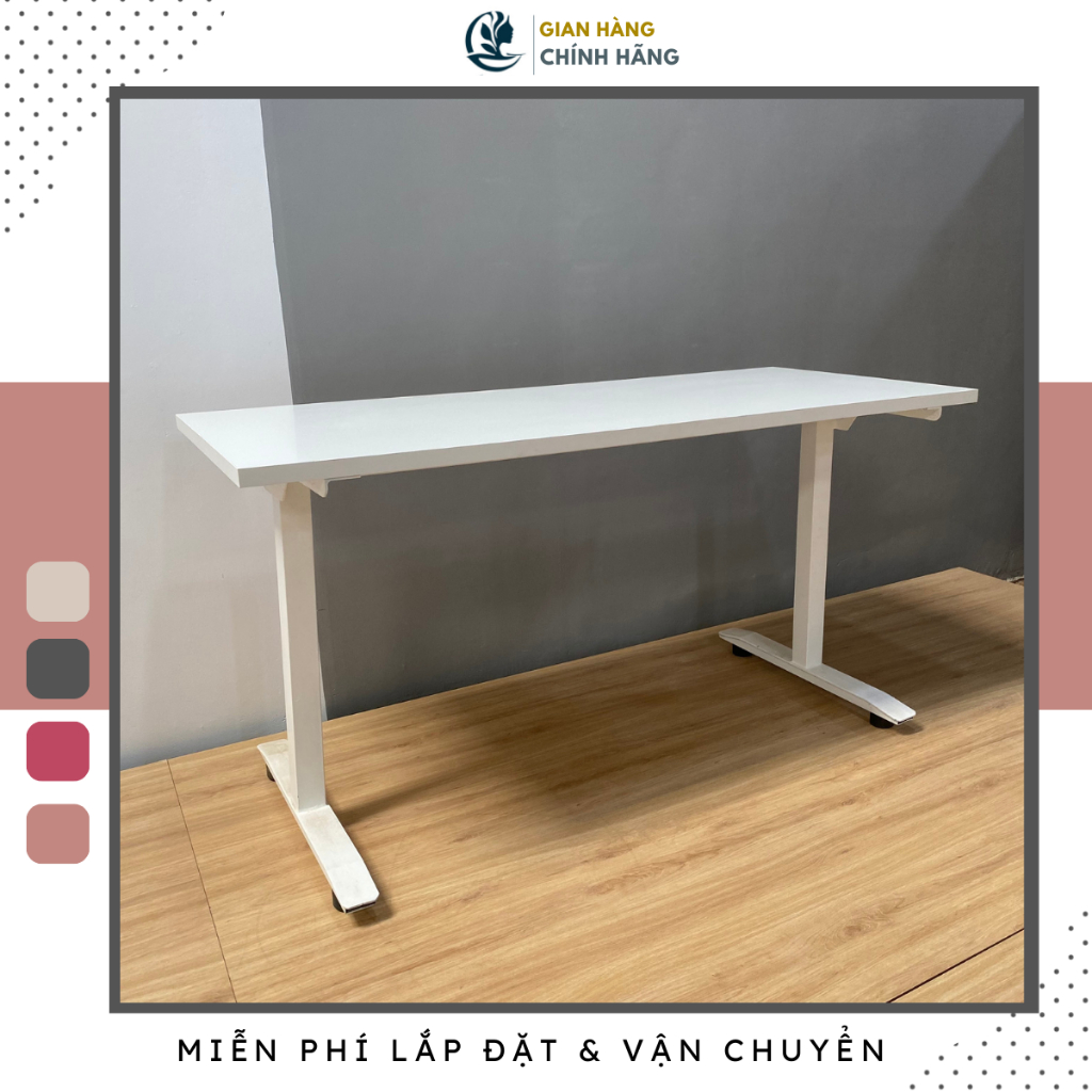 Bàn ikea chân sắt Goodluck dùng làm bàn đa năng  bàn decor phù hợp mọi không gian FreeshipHCM GLBIT03