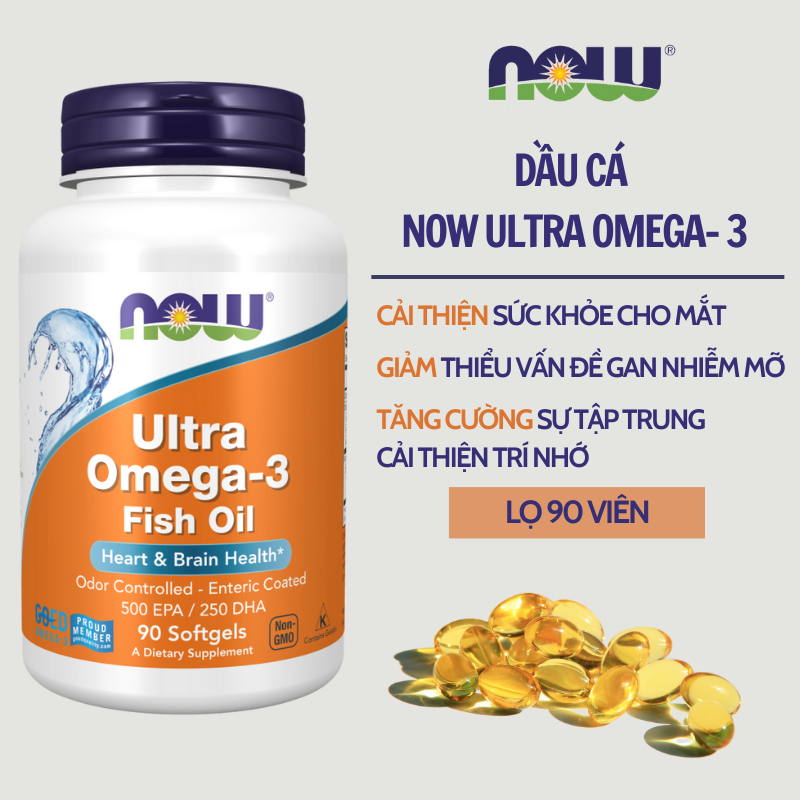 Combo 2 lọ dầu cá Now Ultra Omega