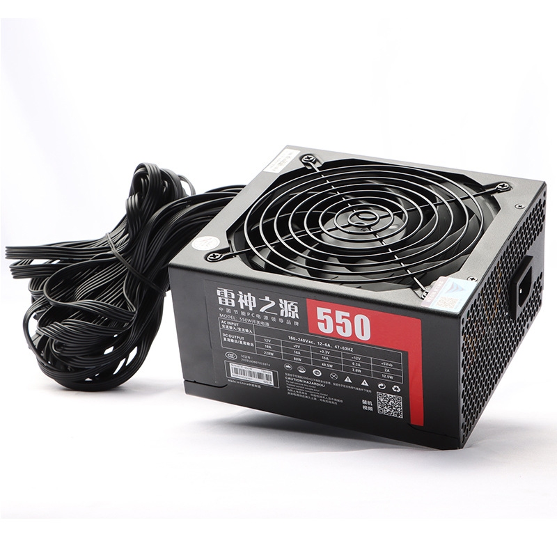 Nguồn máy tính PC Nakplus 550W Công Suất Thực 8Pin VGA Chuyên Chạy VGA Rời RX 570, 1060...