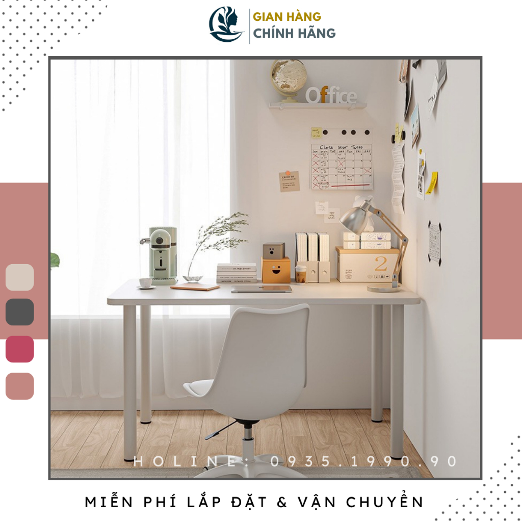 Bàn học bàn làm việc ikea Goodluck dùng làm bàn để máy tính pc phù hợp mọi không gian FreeshipHCM GLBI403