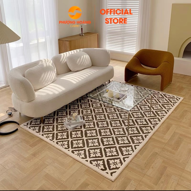 Tặng Thảm Lau Chân - 50 Mẫu Thảm Trải Sàn Bali 1m6 x 2m3 Phong Cách Bắc Âu Trải Phòng Khách, Phòng Ngủ Sang Trọng