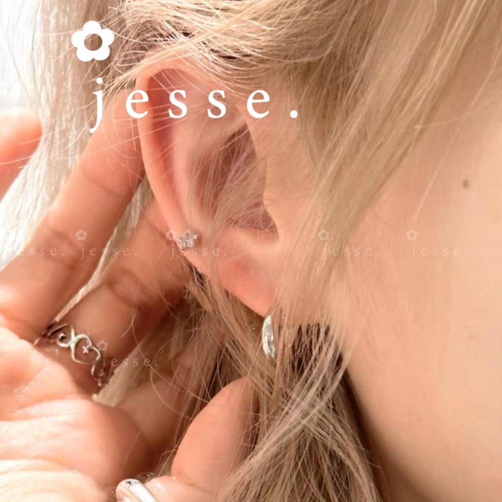 1 chiếc Khuyên tai thép không gỉ ngôi sao thân dài 6mm