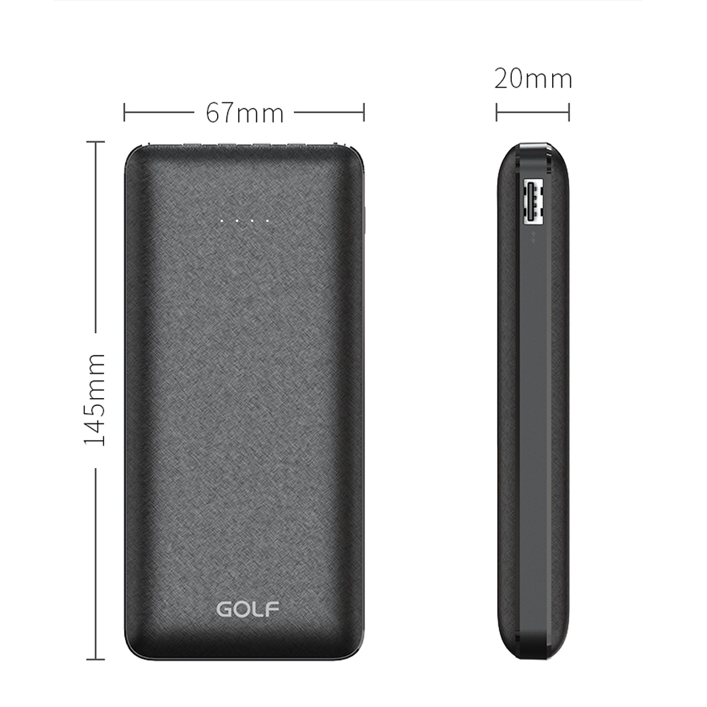 Sạc dự phòng Golf L106 10000mAh Tích Hợp 4 Cáp - Hàng chính hãng
