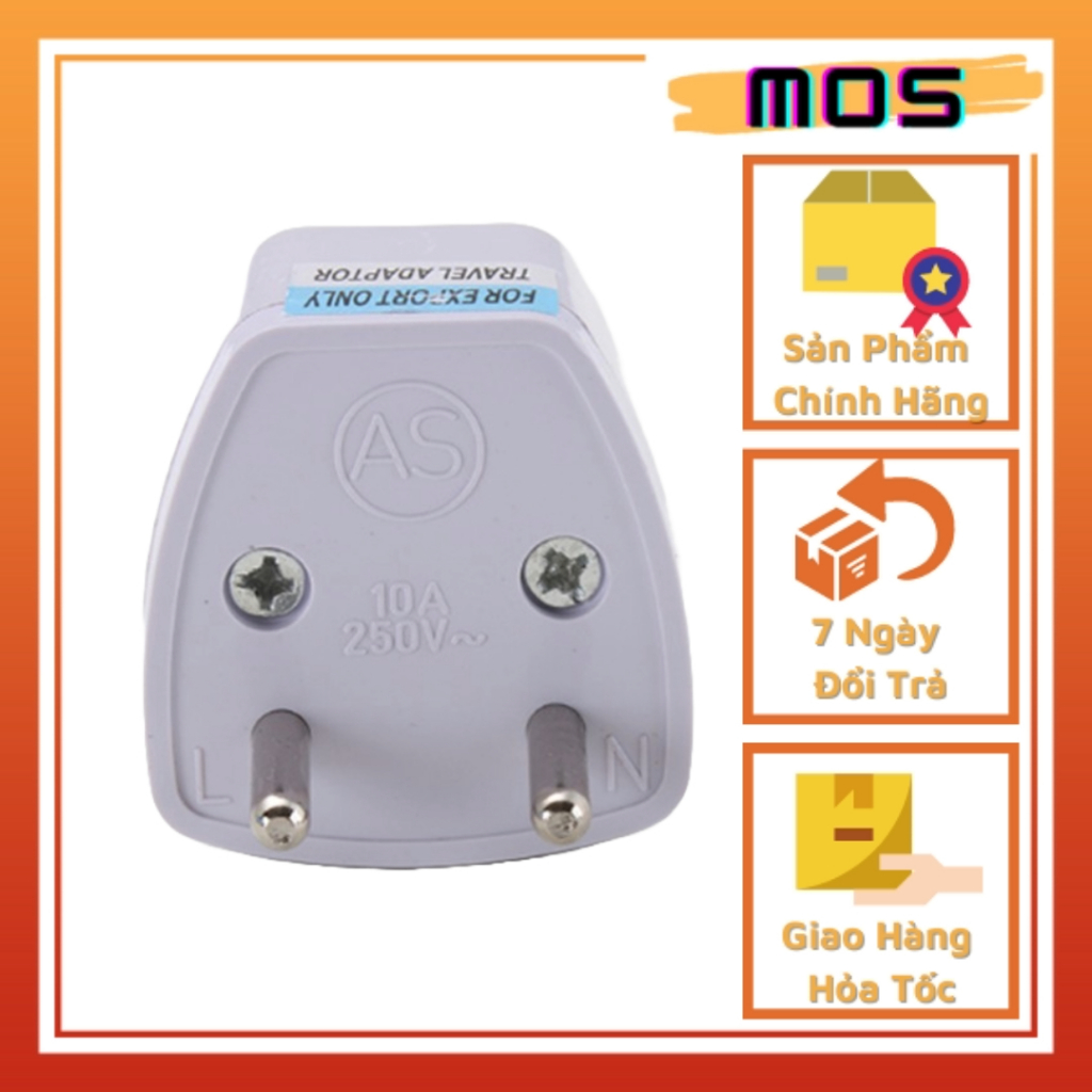 Ổ cắm chuyển đổi ba chấu thành hai chấu Mos Shop giao hàng hỏa tốc