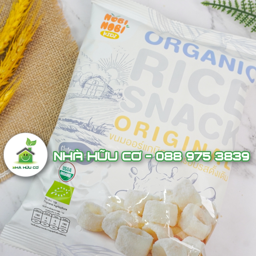 Bánh Snack gạo hữu cơ Nobi Nobi cho bé từ 18m - Date: 8/2024 - Nhà hữu cơ