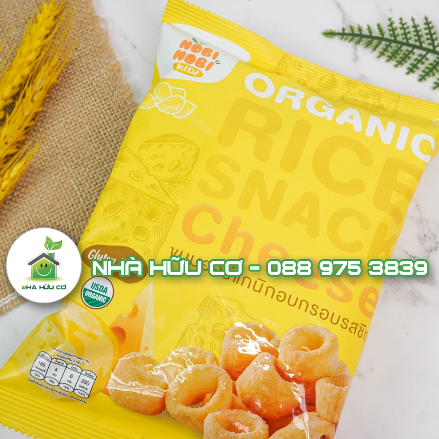 Bánh Snack gạo hữu cơ Nobi Nobi cho bé từ 18m - Date: 8/2024 - Nhà hữu cơ